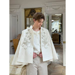 ,1627207:475972192,6142157954427,6142157954427, Jacquard Stand-Collar Embroidered Shawl Cape Coat