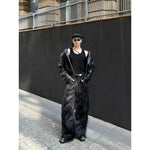 Long Hair Faux Fur Patchwork Pants 1