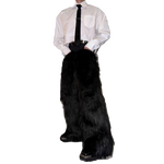 Long Hair Faux Fur Patchwork Pants 5