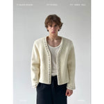 Wool Cardigan with Rhinestone Embellishment 1