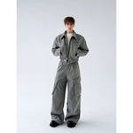 Jacket and Wide-Leg Cargo Pants Set 4