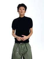 Jacquard Knit Mock Neck Top 2