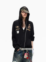 Jersey Number 10 Badge Hoodie Pullover 1