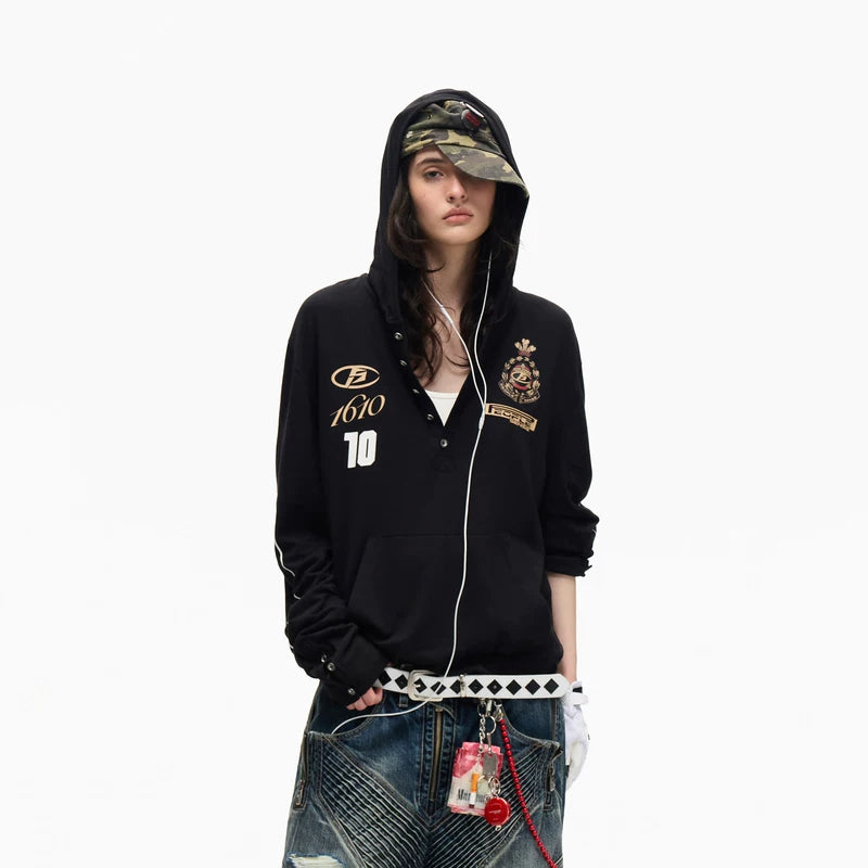 6047321976439,6047321976440,6047321976441, Jersey Number 10 Badge Hoodie Pullover