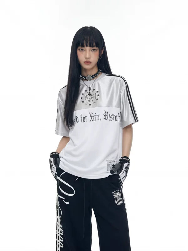 Jersey Streetwear Graphic Short-Sleeve Top 1
