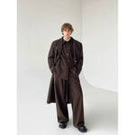 Knee-Length Wool Coat with Fur Belt 5