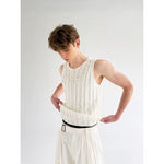 Knitted Slim Fit Vest with Pearls 2
