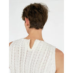 Knitted Slim Fit Vest with Pearls 4