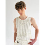 Knitted Slim Fit Vest with Pearls 5