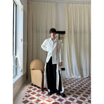 Lace Panel Long Sleeve Shirt with Beaded Collar 5