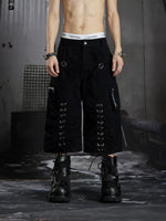 Lace-Up Cargo Capri Pants 2