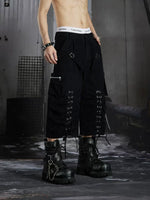 Lace-Up Cargo Capri Pants 3