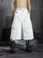 Lace-Up Cargo Capri Pants 5