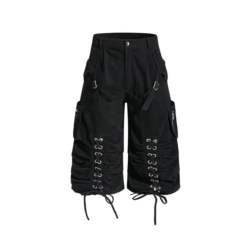6252142022982,6252142022983,6252142022984,6252142022985,6252142022986, Lace-Up Cargo Capri Pants