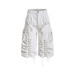 6252142022987,6252142022988,6252142022989,6252142022990,6252142022991, Lace-Up Cargo Capri Pants