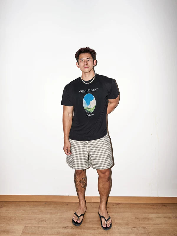 Landscape Print Short-Sleeve T-Shirt 2