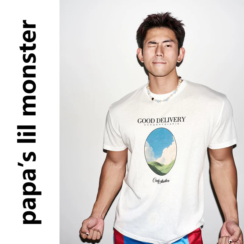 6287066607646,6287066607647,6287066607648,6287066607649, Landscape Print Short-Sleeve T-Shirt