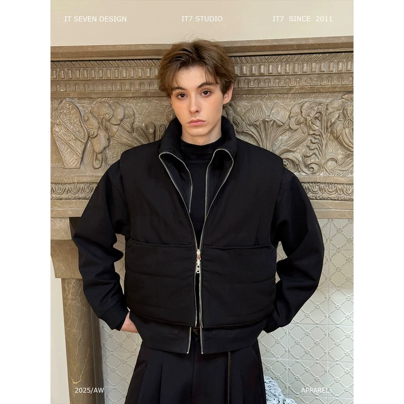 Layered Cotton Short Winter Jacket 1