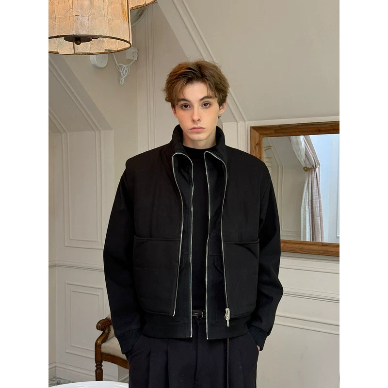 Layered Cotton Short Winter Jacket 3