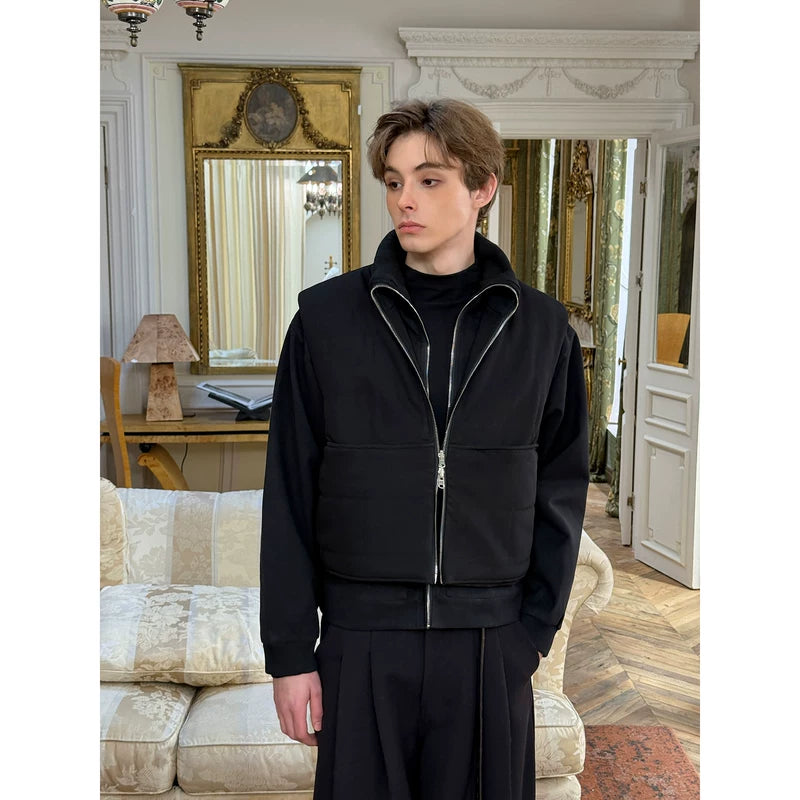 Layered Cotton Short Winter Jacket 5