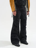 Layered Distressed Ripped Wide Leg Jeans Pants 3