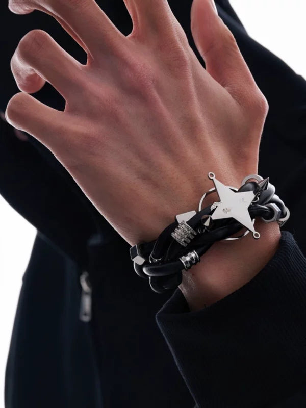 Leather Beaded Bracelet 1