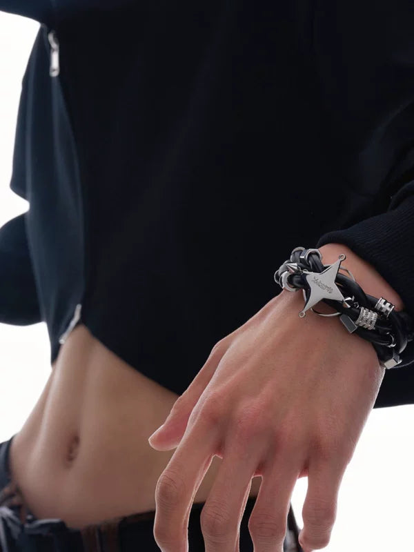 Leather Beaded Bracelet 4