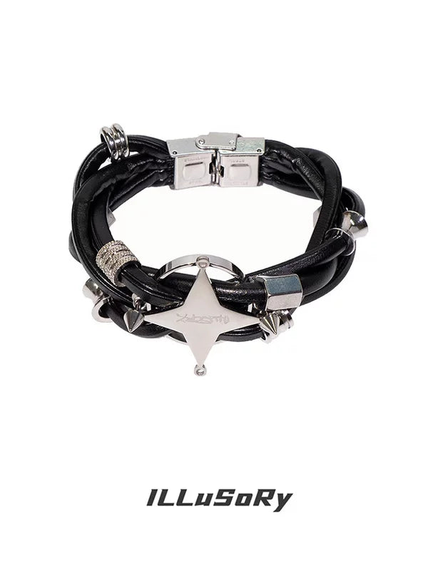 Leather Beaded Bracelet 5