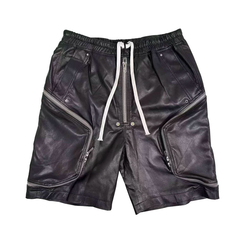 Leather Cargo Shorts 1