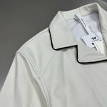 Leather Shirt Jacket with Contrast Piping 5