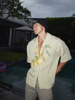 Lemon Print Cuban Collar Short-Sleeve Shirt 5