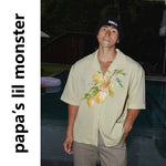 6220267535623,6220267535624,6220267535625, Lemon Print Cuban Collar Short-Sleeve Shirt