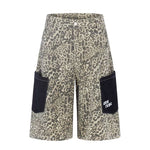 6241907198569,6241907198570,6241907198571,6241907198572, Leopard Patchwork Cargo Capri Pants