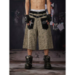 6077631161001,6077631161002,6077631161003,6077631161004, Leopard Patchwork Cargo Pants