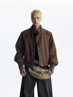 5908368345886,5908368345887,5908368345888,5908368345889, Leopard Patchwork Faux Two-Piece Baseball Jacket