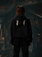 Leopard Patchwork Zip Hoodie with Ears 3