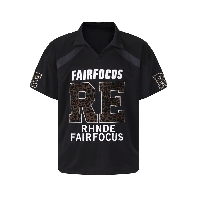 6089598953576,6089598953577,6089598953578, Leopard Print Collared Jersey T-Shirt
