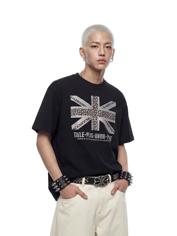 Leopard Print Crew Neck T-Shirt 1