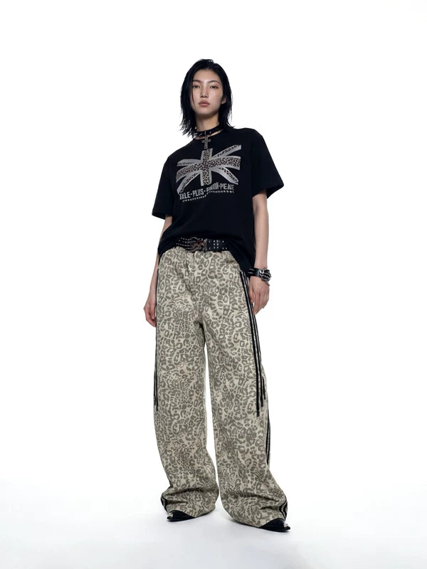 Leopard Print Crew Neck T-Shirt 4