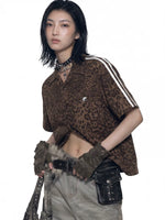 Leopard Print Cuban Collar Shirt 1