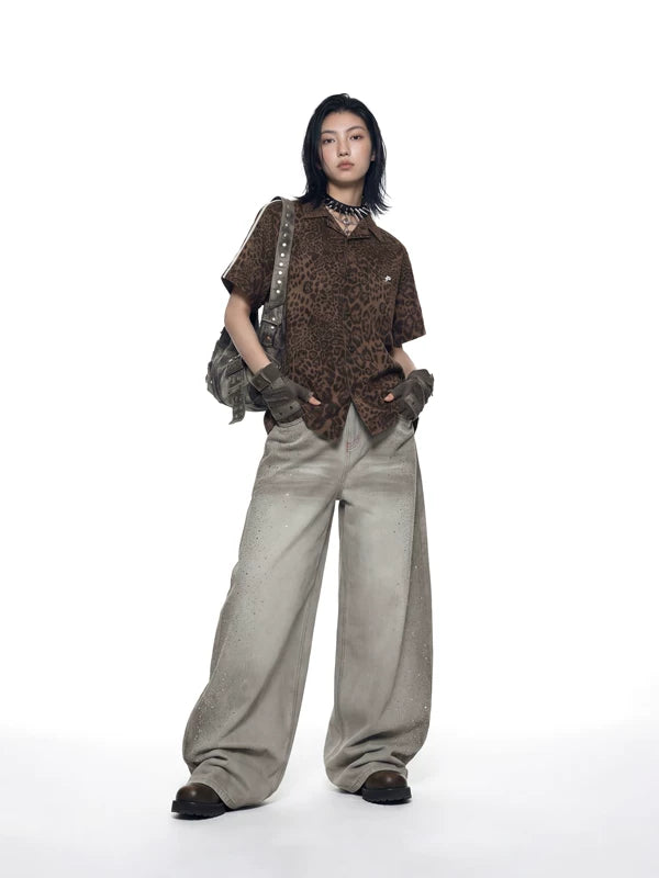 Leopard Print Cuban Collar Shirt 5