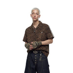 6077491809041,6077491809042,6077491809043,6077491809044, Leopard Print Cuban Collar Shirt