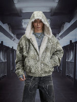 5991191433990,5991191433991,5991191433992,5991191433993, Leopard Print Faux Fur Lined Hooded Jacket