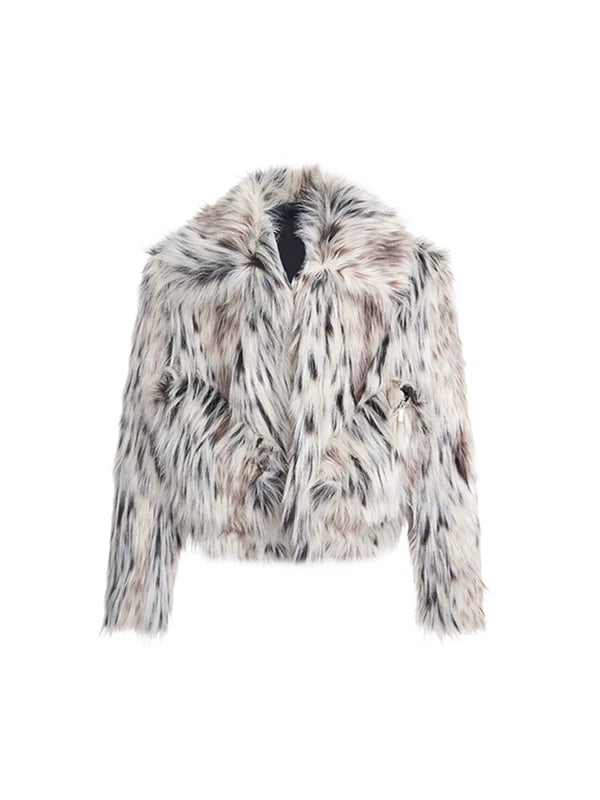Leopard Print Faux Fur Short Coat 5
