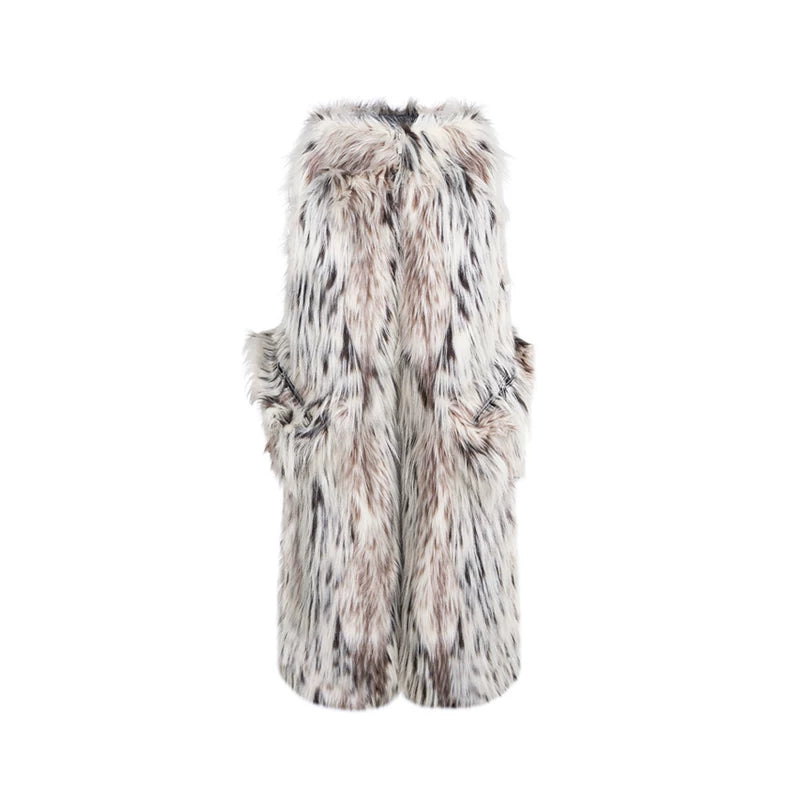 5790451966003,5790451966004,5790451966005,5790451966006, Leopard Print Faux Fur Short Coat
