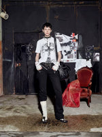 Leopard Print Graphic Henley T-Shirt 2