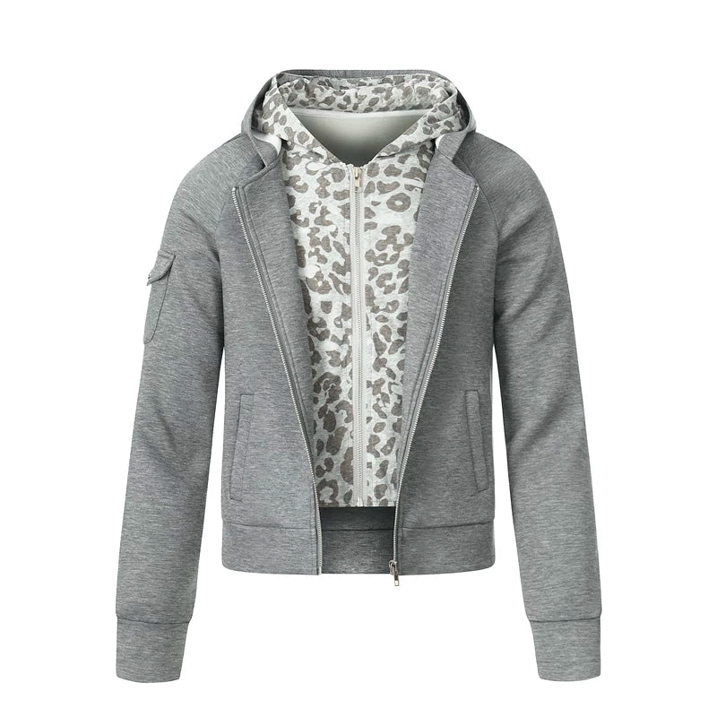 6189319114053,6189319114054,6189319114055,6189319114056, Leopard Print Layered Zip Up Hoodie