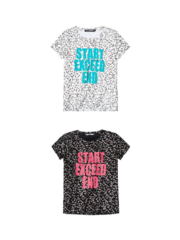 Leopard Print Letter Graphic T-Shirt 5