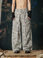 Leopard Print Loose Fit Cargo Pants 1