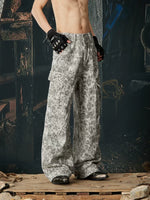 Leopard Print Loose Fit Cargo Pants 4